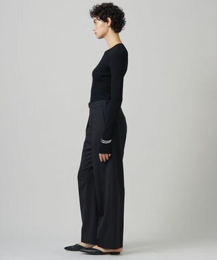 ICB L 【CLASSY.1月号掲載・洗える】ハイゲージリブベーシック プルオーバーニット ブラック系