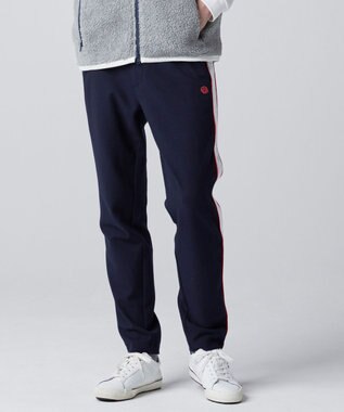 PW CIRCULUS 【MEN】【洗える/帯電防止/ストレッチ】ロゴ サイドライン パンツ ネイビー系