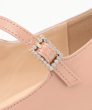 組曲 ビジューバックルメリージェーン パンプス ピンクベージュ系