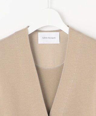 自由区 【カトリエムブーケ】Detail du ruban リボンディティールカーディガン ベージュ