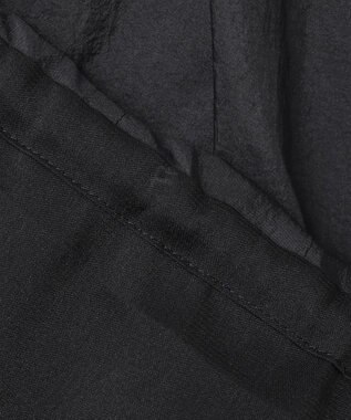 uncrave シアープルーフナイロン ギャザーブラウス ブラック