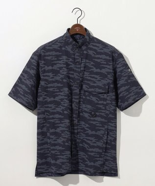 JOSEPH ABBOUD MOUNTAIN 【軽量/ストレッチ】メッシュサッカーカモ アウトドア シャツ ネイビー系6
