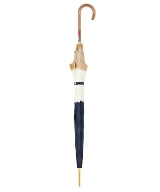 MOONBAT FURLA 長傘 カラーボーダー 耐風 日本製 ネイビーブルー