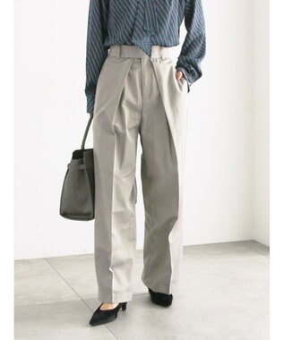 Te chichi シャイニーワイドスラックス グレー