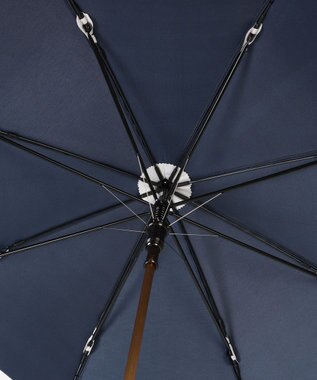 MOONBAT FURLA 長傘 カラーボーダー 耐風 日本製 ネイビーブルー