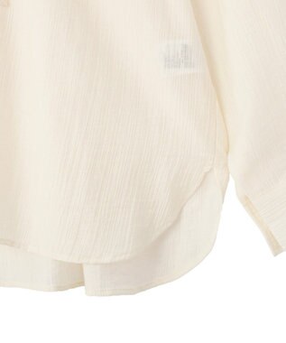 Green Parks シアーフードシャツ Ivory