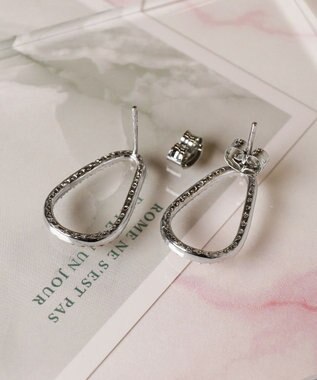 Tiaclasse 【金属アレルギー対応】ティアドロップサークルピアス シルバー