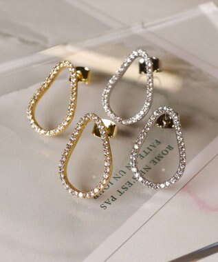 Tiaclasse 【金属アレルギー対応】ティアドロップサークルピアス シルバー