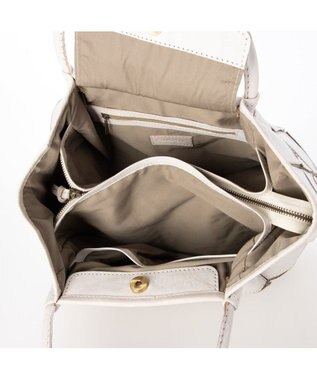 UNBILLION ピークスピーク PEAKSPEAK / 牛革パッチワーク・フラップトートL アイボリー