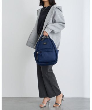 MioFIRANO はっ水軽量ナイロンオーバルハンドルリュック　FIRANO フィラノ NAVY