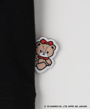 ANY KIDS 【ハローキティ×ANY KIDS】アップリケ 長袖Tシャツ ブラック