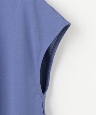 ANY SIS S 【UVカット・接触冷感・撥水・汗ジミ防止】プレーティングジャージー フレンチスリーブ カットソー ブルー