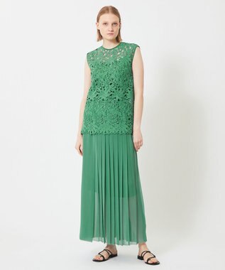 BEIGE， 【S-size】PARM / プリーツスカート Green