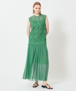 BEIGE， PARM / プリーツスカート Green