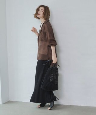WEGO 【2026年春夏新作】シアーシャツ ダークブラウン