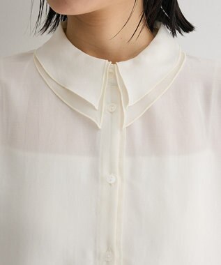 Green Parks レイヤード風ＢＩＧシャツ Off White