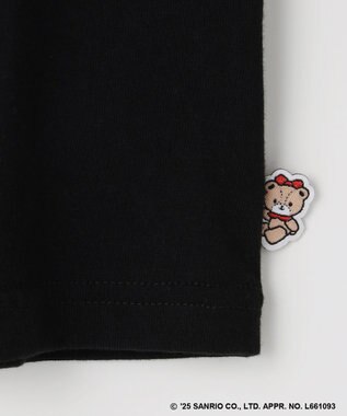 ANY KIDS 【ハローキティ×ANY KIDS】アップリケ 長袖Tシャツ ブラック