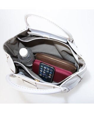 UNBILLION ピークスピーク PEAKSPEAK / 牛革パッチワーク・フラップトートL アイボリー