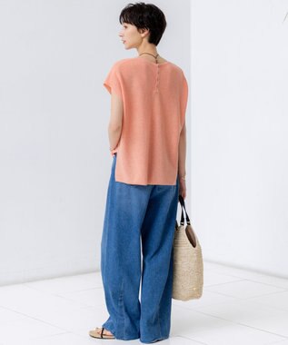 23区 【SLOW/一部店舗限定】LIGHT DENIM バレルワイド パンツ ダルブルー系