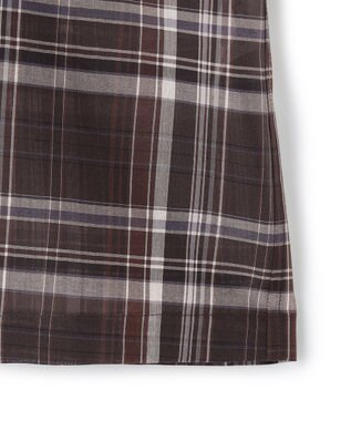 23区 【先行予約】ハイツイストシアーチェック クロップド シャツ ブラウンチェック