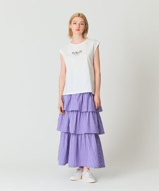 GRACE CONTINENTAL グラフィティビジューノースリーブ ホワイト