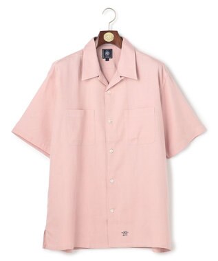 J.PRESS MEN 【J.PRESS ORIGINALS】Rayon Linen Oxford Open Half Sleeve Shirt / Baggy-Fit ピンク系