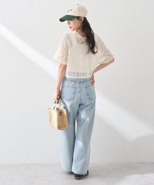 earth music&ecology ＳＥＴ２点レースカーディガン＋レイヤードインナー Ivory