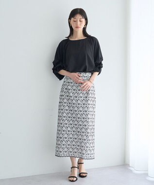 YECCA VECCA ホイップスリーブブラウス Black