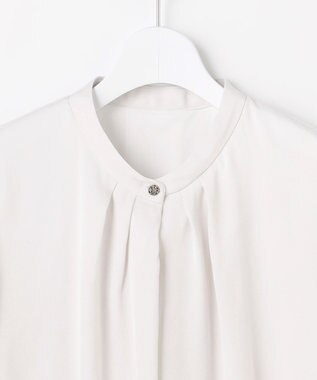 J.PRESS LADIES S バックサテンジョーゼット カットソー ライトグレー系