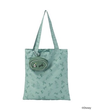 earth music&ecology 【予約】Disney/アソートポーチ付きエコバッグ グリーン