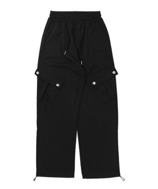 WEGO 【ウエストゴム】ビッグポケットカーゴパンツ ブラック