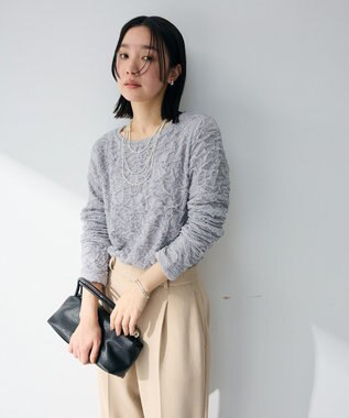 Green Parks 表面感ポコポコプルオーバー Light Gray