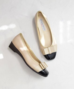 Bridget Birkin ＜3E＞【Bridget Birkin walk】リボンウォーキングパンプス ベージュ