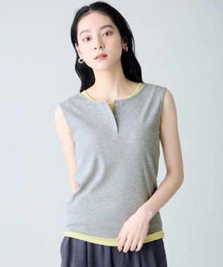 ANY L 【2SET】ツインセットヘンリーネックタンクトップ