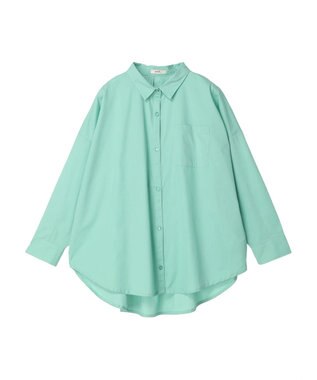 earth music&ecology ポプリンボックスシャツ Mint