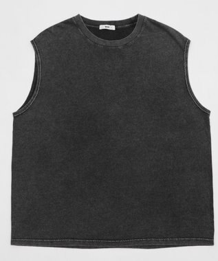 WEGO 【ユニセックス着用ITEM/MLサイズ展開/綿100%】スリーブレスコットンT ブラックその他