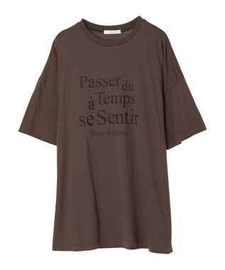 Green Parks 多段ロゴ半袖チュニック Brown