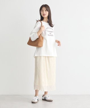 earth music&ecology 【綿100】アソートグラフィックロンＴＥＥ White