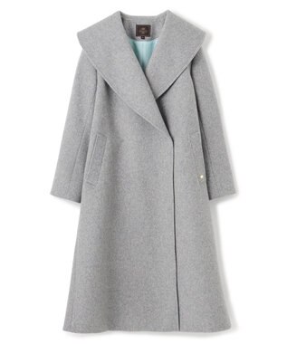 TOCCA LOOFAH ショールカラーウールコート グレー系