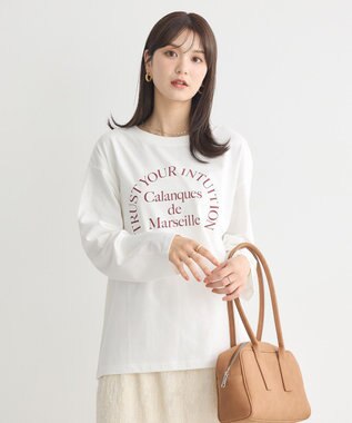 earth music&ecology 【綿100】アソートグラフィックロンＴＥＥ White
