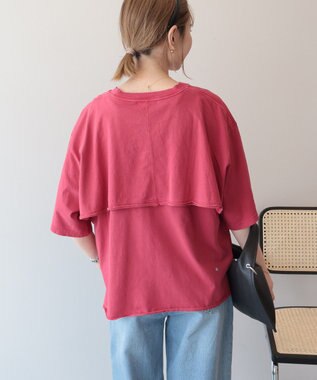 AMERICAN HOLIC レイヤード風加工Ｔシャツ Red