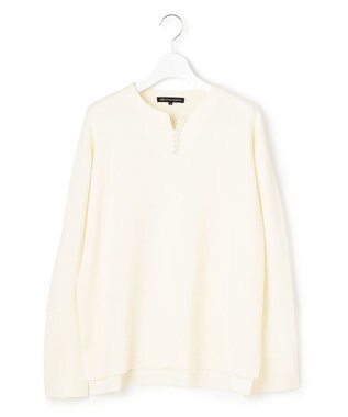 23区 ウールブレンド ラインパール プルオーバー アイボリー系