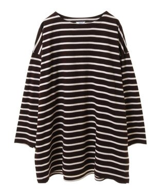 AMERICAN HOLIC ボーダーカットＢＩＧプルオーバー Brown