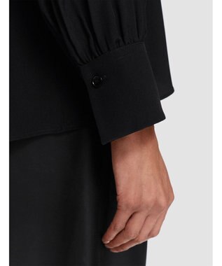 JOSEPH ニューCDC　オープンネックブラウス Black