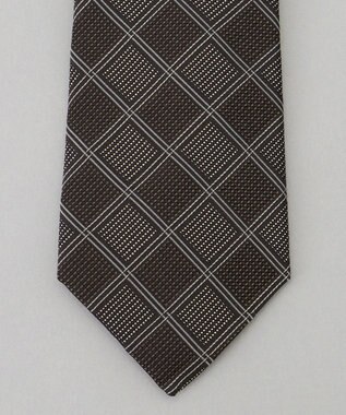 GOTAIRIKU GOTAIRIKU別注【日本製】シルク ネクタイ_格子柄 ダークブラウン系8