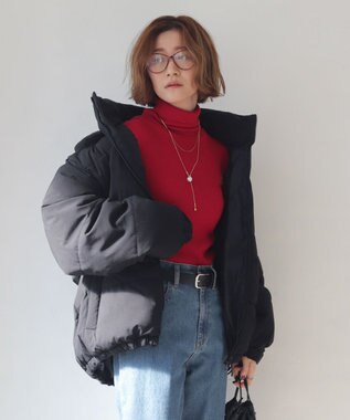 WEGO 【25年秋冬新作/ユニセックス着用ITEM/SMLサイズ展開】2WAYパファーブルゾン ブラック