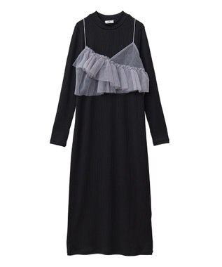 earth music&ecology ＳＥＴ２点アシメチュールビスチェ＋ワンピース