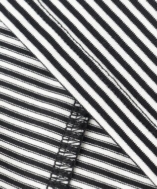 組曲 GIZAコットンタックスリーブ Tシャツ モノトーンストライプ系1