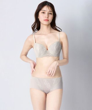 Wing ブラジャー Wing Lesiage 谷間ふっくら 脇高設計 サイドすっきり 【6000シリーズ】 ブラ PB6000 ウイング／ワコール チャコールグレー