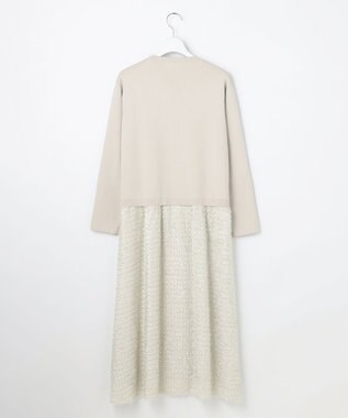 自由区 L 【カタログ掲載】ジャカードコンビ ワンピース ベージュ